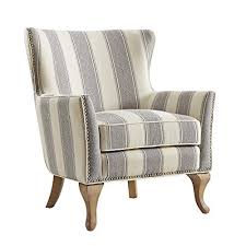 Dorel Living Da7903 Gr Reva Accent Chair Gray Upholstered Accent Chairs Striped Chair Dorel Living