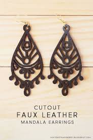 If you purchase something through the link, i may receive a small commission at no extra charge to you. Make Pretty Cutout Mandala Style Earrings From Faux Leather With This Easy Tutorial Using Your Silhouette Curio Cricut Leather Leather Craft Leather Earrings