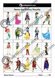 From disney princesses to disney villains and everything in between, we've got all your disney quiz needs covered. Disney Characters 002 Royalty Quiznighthq