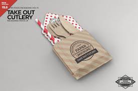 Takeout Cutlery Utensil Mockup Food Box Packaging Packaging Mockup Free Packaging Mockup