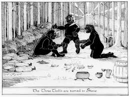 The Three Trolls Are Turned To Stone J R R Tolkien Tolkien Illustration Tolkien Tolkien Books