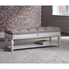 Placed at the bottom of a bed, in an entrance way, or beside a kitchen table, benches can be decorative, functional, or even both. Magnolia Manor Bed Bench Liberty Furniture 3 Reviews Furniture Cart