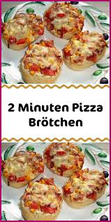 2 Minuten Pizza Brotchen Rezepte Pizzabrotchen Essensrezepte