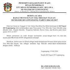 Mampu mengatasi teknologi informasi sebagai bagian perkembangan global 2. Contoh Surat Penetapan Visi Misi Dan Tujuan Sekolah Kumpulan Surat Penting