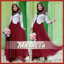 Gambar Model Baju Gamis Kancing Depan Busana Abaya Wanita Pakaian Wanita