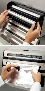 Distributeur Mural De Rouleaux Pour La Cuisine Papier Aluminium Film Etirable Essuie Tou Rangement Mural Cuisine Cuisine Papier Rangement Ustensiles Cuisine