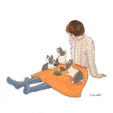 Acrylic Paint By Schinako Moriyama Schinako Moriyama Is An Illustrator As Bunny Art From Fukushima Japan Continue Reading Bunny Art Animal Art Cute Drawings