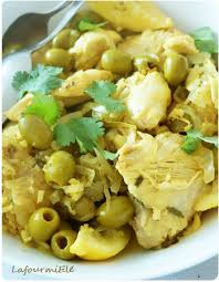 Tajine De Poulet Au Citron Et Olive Vertes La Fourmi Ele