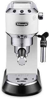You can make an array of hot beverages, and using the manual milk frother you can make the perfect lungo, latte, cappuccino, or other milky drink. Amazon Com De Longhi Ec685w Dedica Deluxe Espresso Machine 13 X 5 9 X 12 Inches White Kitchen Dining