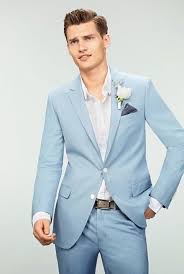 Wedding Suits For Men Light Blue Grooms Tuxedos Notched Lapel Mens Suits Slim Fit Two Piece Groomsmen Suit Light Blue Suit Wedding Suits Men Blue Suit Wedding
