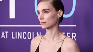 Rooney Mara Wears Little Black Dress & Pointy Heels for Women Talking