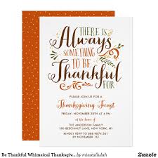 Be Thankful Whimsical Thanksgiving Invitation Zazzle Com In 2020 Thanksgiving Invitation Holiday Invitations Thanksgiving Parties