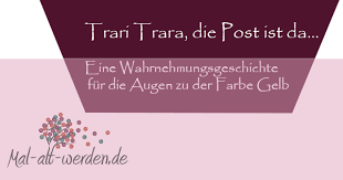 Das ist die erste, letzte post von ihm. Trari Trara Die Post Ist Da Eine Wahrnehmungsgeschichte Fur Die Augen Zu Der Farbe Gelb