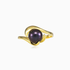 Unique Black Pearl Ring Monte Cristo
