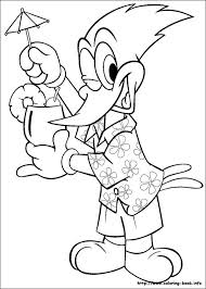 The woodpecker constantly pesters the two pandas, apparently just for the fun of it. Woody Woodpecker Coloring Picture Vintage Coloring Books Coloring Pictures Coloring Pages
