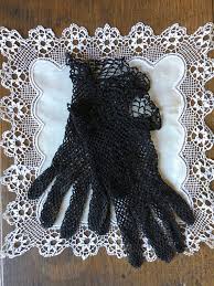 Victorian crochet long fingerless gloves cuffs wristband goth. Antique French Lace Gloves Hand Crocheted Handmade Gem