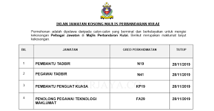 Jawatan kosong majlis perbandaran selayang (mps). Majlis Perbandaran Pekan Jawatan Kosong
