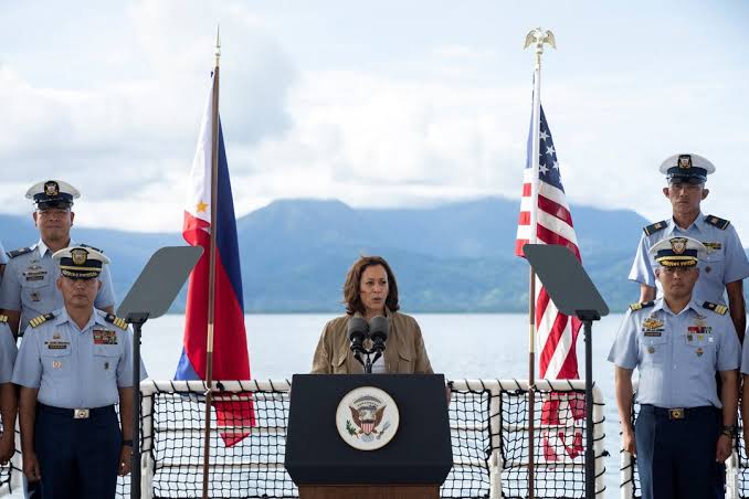 U.S. stands with Philippines against coercion in South China Sea - Harris |  Reuters