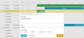 Unscheduled Tasks Gantt Docs