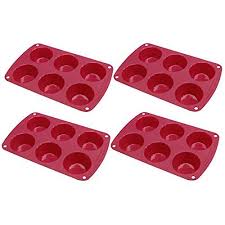 Webake 4pack Silicone Muffin Pan 6 Cavity Muffin Mold Red More Info Could Be Found At The Image Url This Is A Silicone Muffin Pan Muffin Pan Cupcake Pans