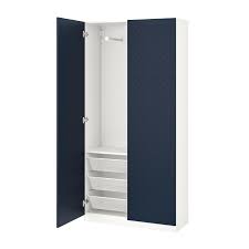 Pax Kleiderschrank Weiss Hamnas Schwarzblau Armario Ikea Pax Armario Blanco Armarios Ikea