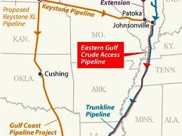 The existing keystone pipeline system transports crude oil to refining markets in the u.s. Map Little Known Pipeline Nearly As Big As Keystone Could Win Race To Gulf Inside Climate News