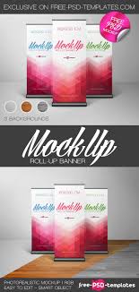 Free Roll Up Banner In Psd Banner Template Design Pop Up Banner Roller Banner