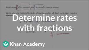 What do 7th graders learn in math? Rates With Fractions Video Khan Academy