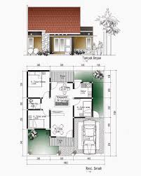 Garasi motor, teras, r.tamu, r.keluarga & dapur 2 k.tidur 1 k.m.bersama r.cuci taman kecil di depan & belakang. 30 Gambar Denah Rumah Minimalis 2021 Lengkap Dengan Sketsa