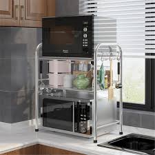 See more ideas about stainless steel kitchen shelves, stainless steel kitchen, kitchen. Multi Function Stainless Steel Kitchen Microwave Oven Rack Organizer Storage Shelf 3 Tier Design Walmart Com Walmart Com