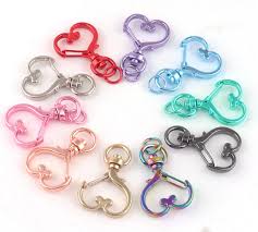 Heart Swivel Snap Hook Key Chain Lobster Swivel Clasps Clips Bag Key Ring  Hook Findings Keychain 6pcs