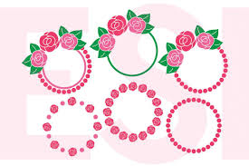 Baroque wedding invitation set, pink. Rose Circle Monogram Frame Designs 2188 Svgs Design Bundles Monogram Frame Circle Monogram Polka Dot Monogram
