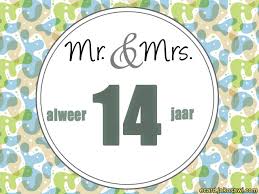 Jakosawi E Cards 14 Jaar Mr En Mrs 1501