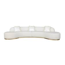 Luxurious sofa with gold metal fretwork. Luxury Gold Sofas Perigold