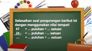 Nilai tempat dan nilai digit other contents: Selesaikan Soal Pengurangan Berikut Ini Dengan Menggunakan Nilai Tempat Soal Sd Kelas 1 3 Tvri Tribun Pontianak