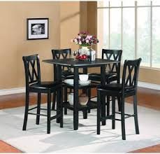 15 counter height dining sets. Norman 5 Pc Black Wood Counter Height Table Set By Homelegance