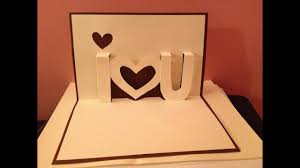 Because valentine, you make my heart pop! supplies for heart pop up cards: Pop Up Cards I Love You Pop Up Card Youtube