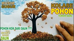 7 cara untuk membuat kolase. Cara Membuat Kolase Pohon Dari Daun Youtube