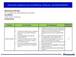 Established back in 1965, is the foundation of the brands' success in malaysia. Panasonic Appliances Airconditioning Malaysia Sdn Bhd Papamy Business
