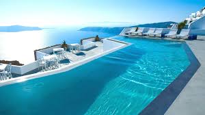 Luxury Hotel Pool Holiday Hd Wallpaper 1920x1080 11251 Amazing Swimming Pools Santorini Hotels Cool Pools