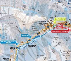 The start and end dates of the season and the information indicated on val gardena ski map may not be updated, as they vary according to the snow conditions of the ski slopes, and other external factors. Campitello Di Fassa Col Rodella Sellajoch Piste Map Plan Of Ski Slopes And Lifts Onthesnow