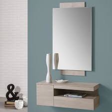 Ancien petit meuble de salle de bain, peu profond. Meuble D Entree 1 Porte 1 Tiroir Chene Clair Gino L 80 X L 29 X H 30 Cm Cdiscount Maison