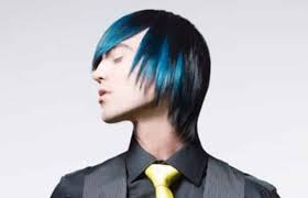 People with blue hair tips. Male Blue Dyed Hair Tips Sablyan