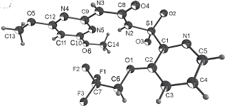 51.4196 ° n 0,0877 ° w 51 ° 25′11 ″ с.ш., 0 ° 05′16 ″ з.д. Crystal Structure Of N 4 6 Dimethoxy 2 Pyrimidinyl Amino Carbonyl 3 2 2 2 Trifluoroethoxy 2 Pyridinesulfonamide C14h14f3n5o6s