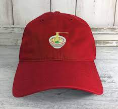 Ramen Dad Hat Relaxed Washed Cotton Cap Ramen Noodles Bowl Many Colors Dad Hats Embroidered Baseball Caps Hats