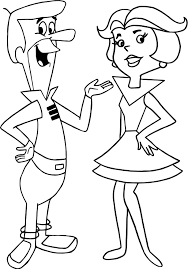 Awesome Happy George Jane Jetson Coloring Page Cartoon Coloring Pages Coloring Pages Cartoon Artwork