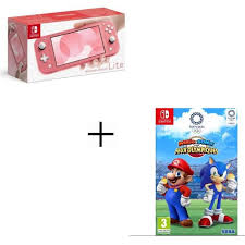 Sonic aux jeux olympiques de tokyo 2020. Pack Nintendo Switch Lite Corail Mario Sonic Aux Jeux Olympiques De Tokyo 2020 Cdiscount Jeux Video