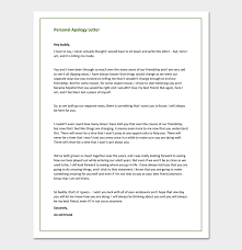Rekindle the flames of your friendship before it dies totally. Apology Letter Template 33 Samples Examples Formats