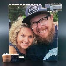 Personalized Building Brick Photo Vertical