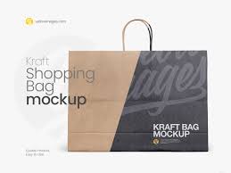 Kraft Shopping Bag With Rope Handle Mockup Front By Dmytro Ovcharenko On Dribbble